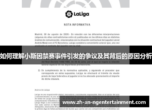 如何理解小斯因禁赛事件引发的争议及其背后的原因分析